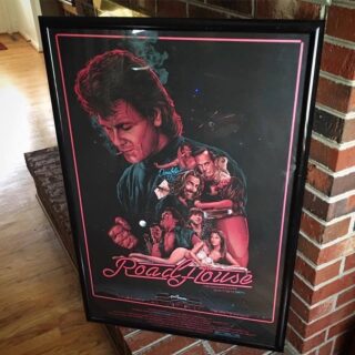 Cool@memory in the feed today. 10 years ago, this absolute beauty touched down at the house. 🔥

This incredible ROAD HOUSE screenprint by @mattryan was one of my early pickups of his work, and I snapped this photo not long after it arrived. A little while later, it went up on the wall... and it has never come back down.

It’s still one of my favorite pieces in the collection and the only one multiple people@have threatened to burglarize my house over! 

Matt absolutely nailed the glorious insanity of ROAD HOUSE, from the colors and composition to that killer lineup of characters.

It’s been exciting and inspiring to watch Matt continue to evolve as an artist over the past decade, and I’m damn glad to be along for the ride.

#RoadHouse #PatrickSwayze #MattRyanTobin #Screenprint #MoviePoster PosterArt MovieArt CultClassic 80sMovies PosterCollector