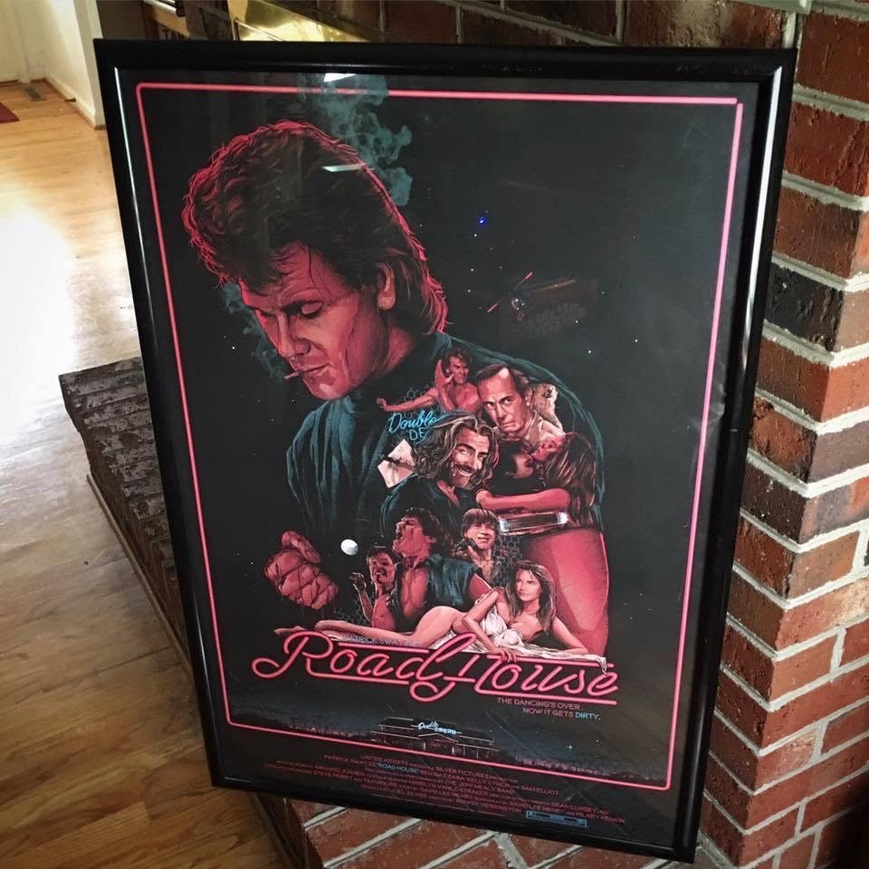 Cool@memory in the feed today. 10 years ago, this absolute beauty touched down at the house. 🔥

This incredible ROAD HOUSE screenprint by @mattryan was one of my early pickups of his work, and I snapped this photo not long after it arrived. A little while later, it went up on the wall... and it has never come back down.

It’s still one of my favorite pieces in the collection and the only one multiple people@have threatened to burglarize my house over! 

Matt absolutely nailed the glorious insanity of ROAD HOUSE, from the colors and composition to that killer lineup of characters.

It’s been exciting and inspiring to watch Matt continue to evolve as an artist over the past decade, and I’m damn glad to be along for the ride.

#RoadHouse #PatrickSwayze #MattRyanTobin #Screenprint #MoviePoster PosterArt MovieArt CultClassic 80sMovies PosterCollector
