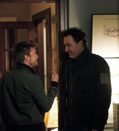 Scott Coffey and John Cusack On Set