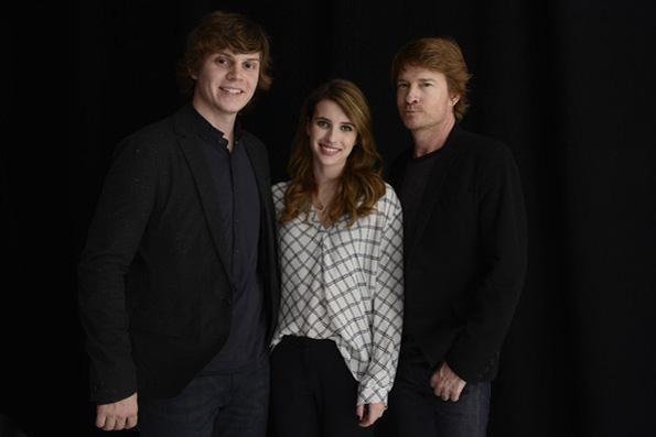 Evan Peters, Emma Roberts and Scott Coffey