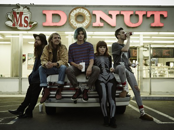 Christian Zucconi and his bandmates in Grouplove