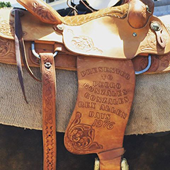 Clifton's saddle holds a special tribute.