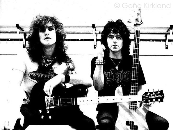 Vivian Campbell and Jimmy Bain in the early years of their careers.