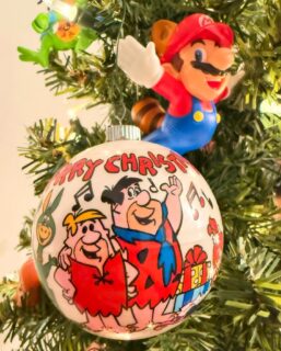 A little Christmas nostalgia! #christmas #nostalgia  #theflinstones  #mario #supermario #nintendo ##thrownack #ornaments