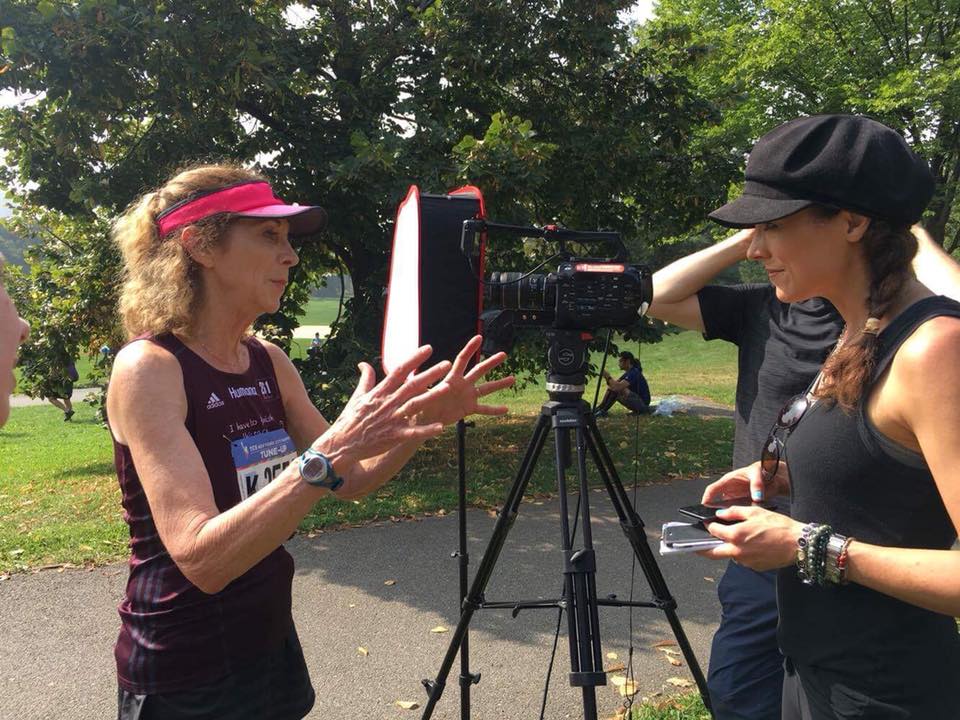 Liz Vassey in the wild while filming 'The Human Race'