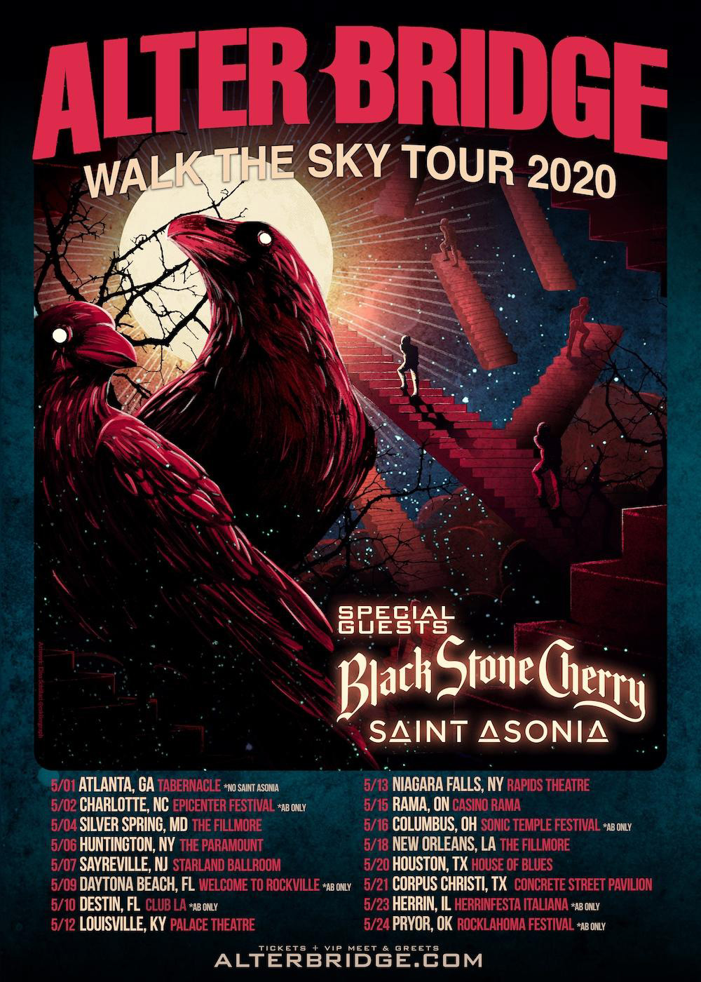 Alter Bridge - Walk The Sky Summer Tour 2020