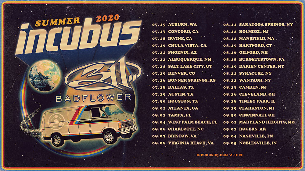 Incubus and 311 Summer Tour 2020