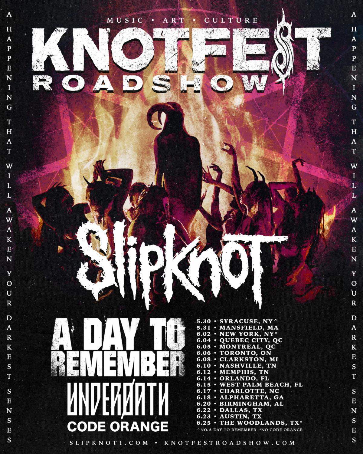 Knotfest Roadshow tour poster