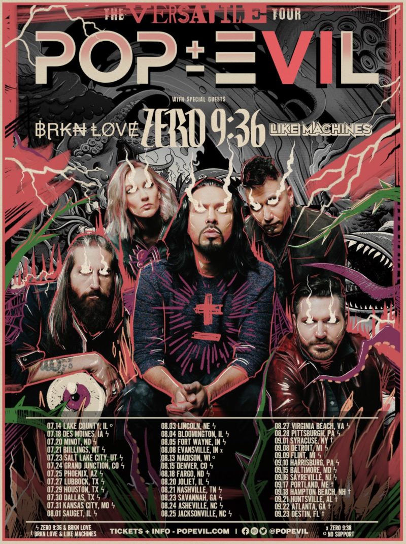 POP EVIL Announce Headlining 2021 U.S. Tour 'The Versatile Tour'