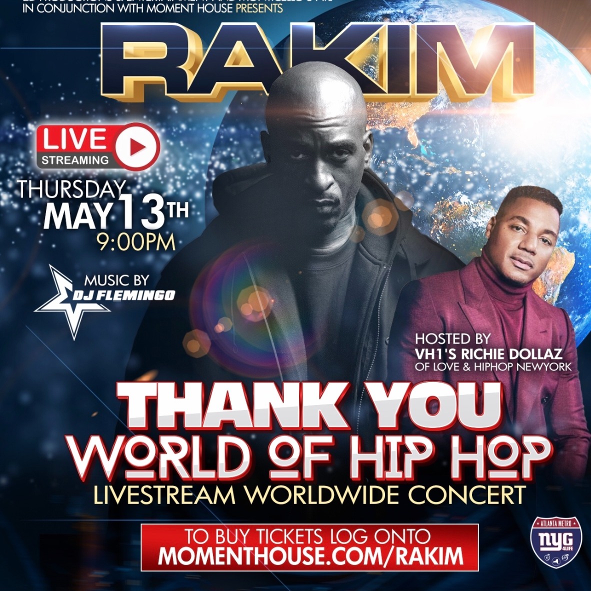 Rakim Announces Thank You World Of Hip Hop: A Special Livestream Concert 