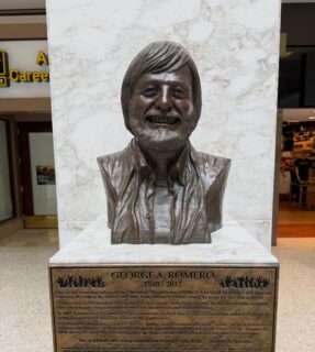 We recently made the trek to the Monroeville Mall to pay our respects to the legendary George A. Romero! 🧟‍♂️🎬

#GeorgeARomero #MonroevilleMall #DawnOfTheDead #LivingDeadWeekend #NightOfTheLivingDead