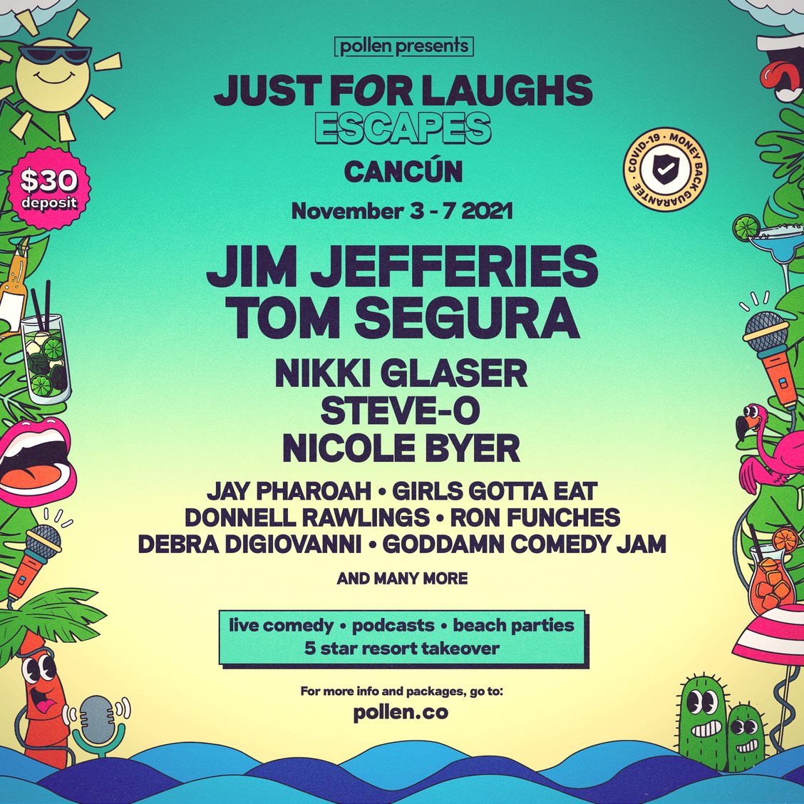 AllStar Comedy Lineup Announced For ‘Just For Laughs Escapes Cancun