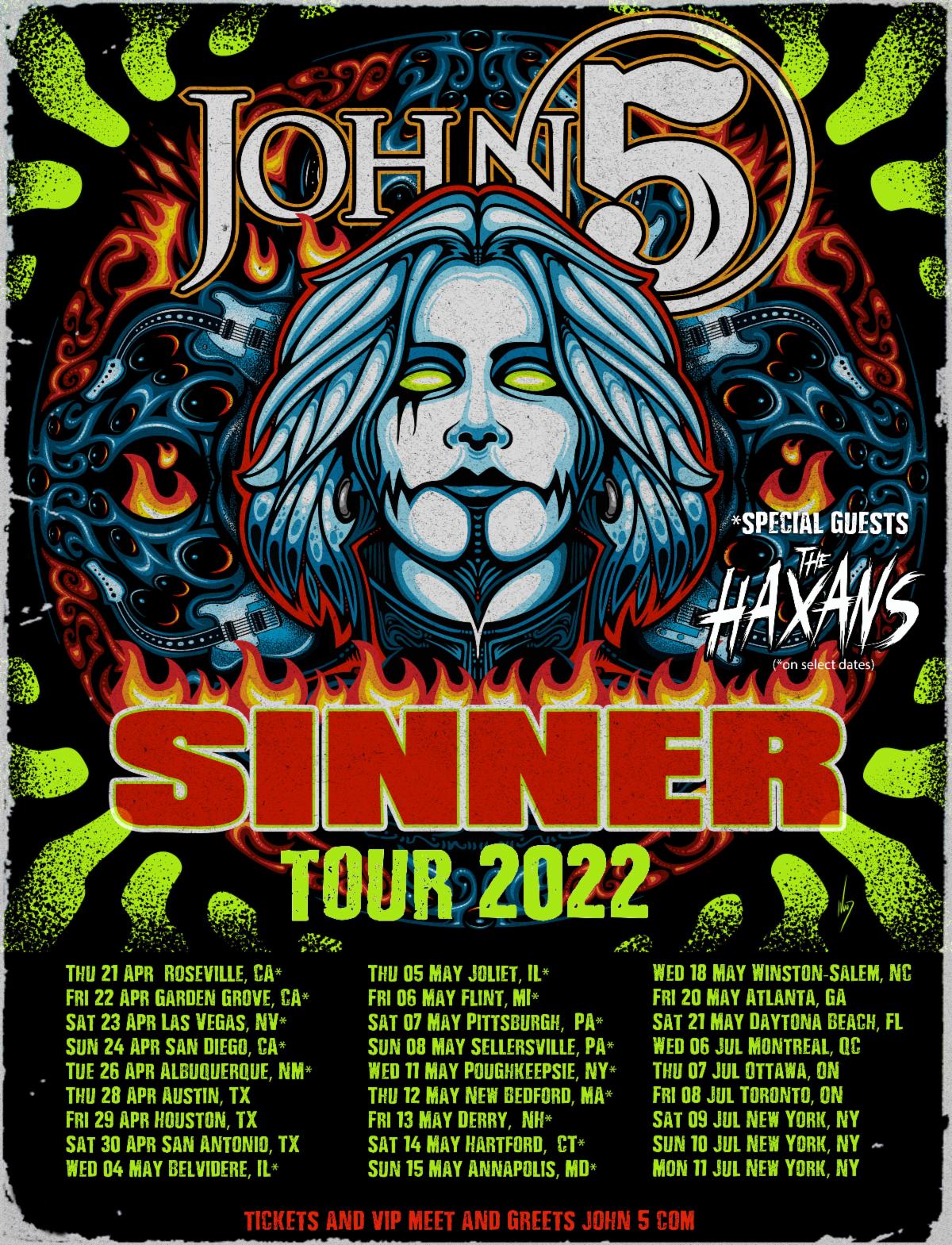 John 5 Sinner Tour 