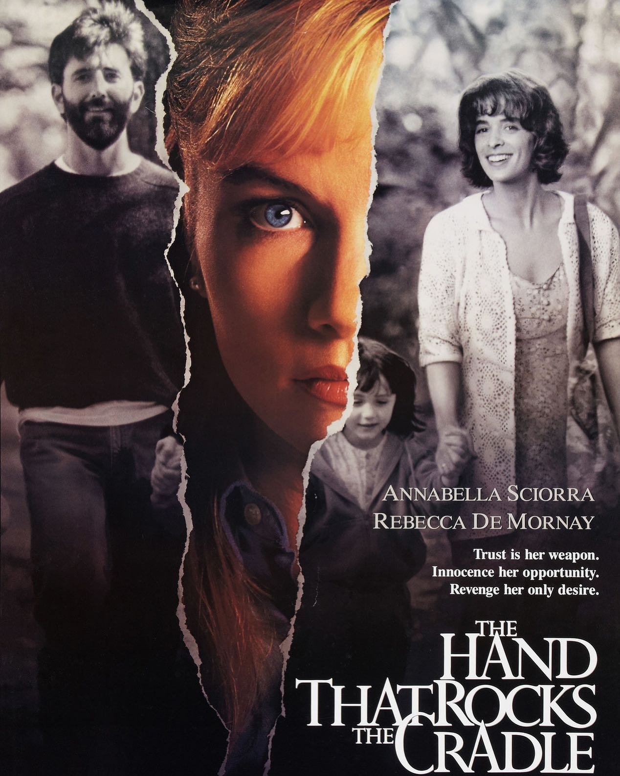 30 years ago today, ‘The Hand That Rocks The Cradle’ hit theaters! 

Directed by Curtis Hanson, the films stars Annabella Sciorra, Rebecca De Mornay, Matt McCoy, Ernie Hudson, and Julianne Moore. The film centers around q young live-in nanny who wants the perfect life and family of her employer – the woman that she holds responsible for her husband’s suicide – and she will stop at nothing to get it.

#TheHandThatRocksTheCradle #AnnabellaSciorra #RebeccaDeMornay #thrillers #movies #film #30thanniversary