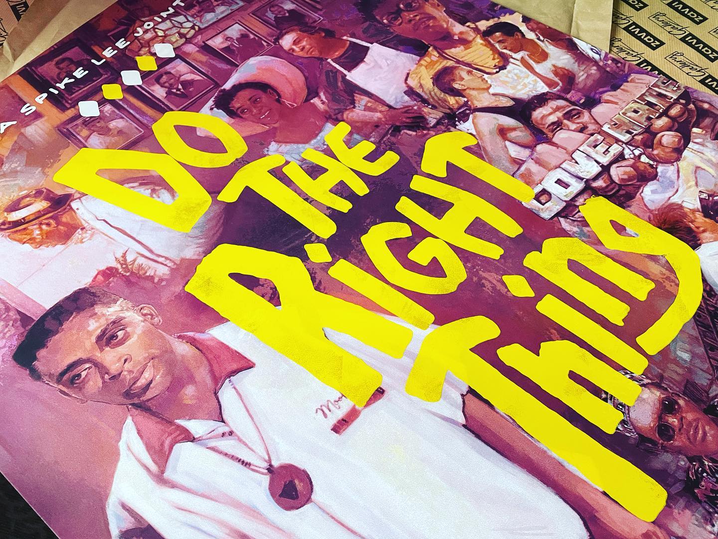 Tremendous work from @vladrodriguez.art … Spike Lee’s ‘Do The Right Thing.’ #spikelee #dotherightthing #amp #screenprint #vladrodriguez #art