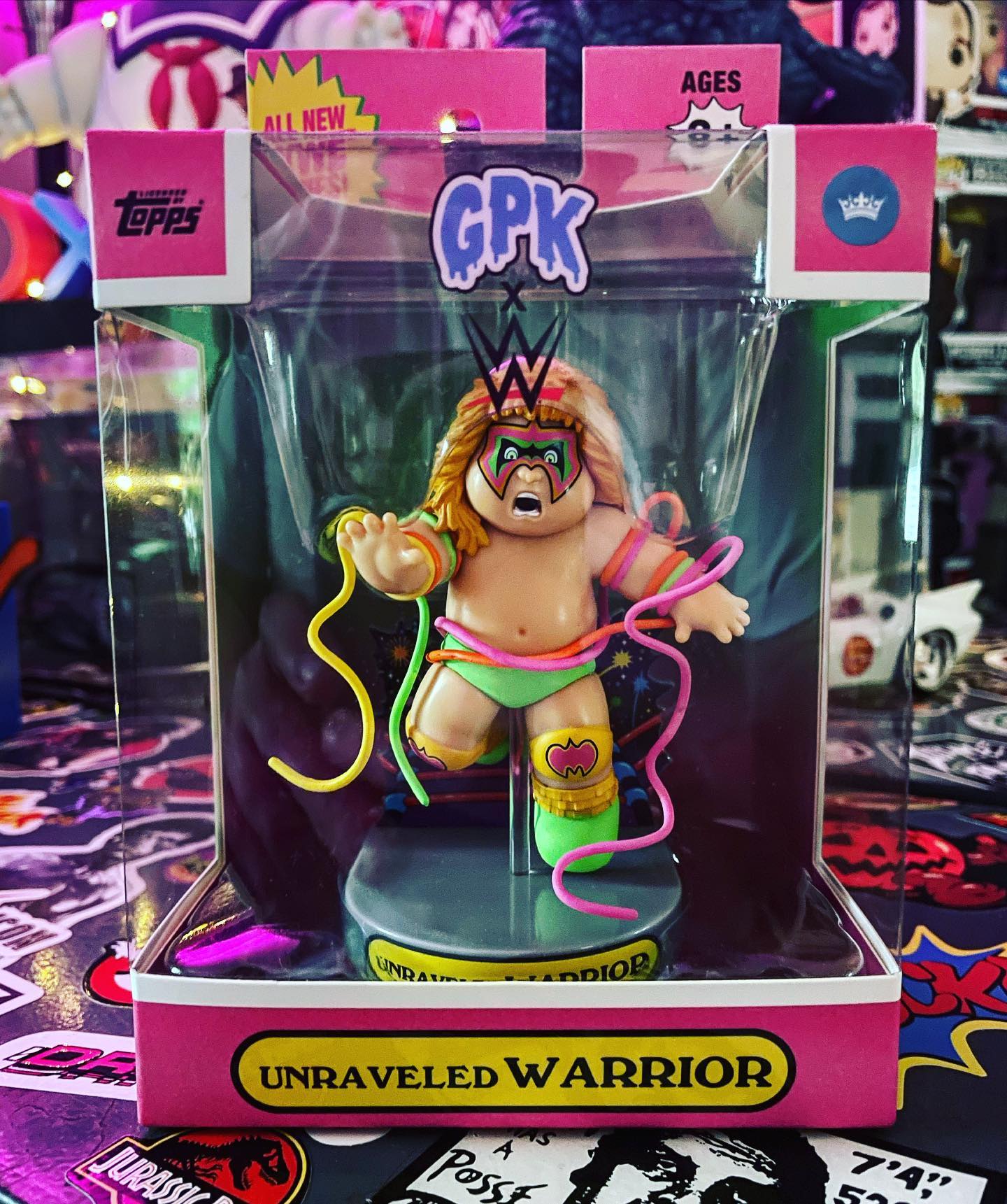 Shoutout to @dastomper who gifted me this magical blend of 1980s magic! #garbagepailkids #ultimatewarrior #mashups #wwf #wwe #nostalgia #collecting #popculture #theultimatewarrior #wrestling #prowrestling