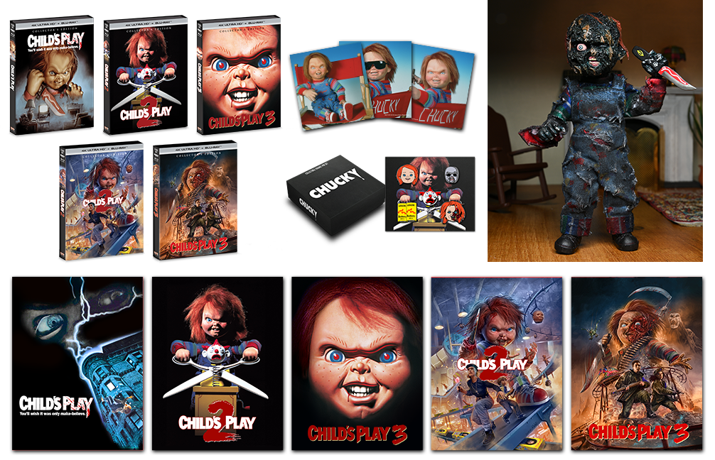 Chucky Comes Stalking Again in Child's Play, Child's Play 2 and Child's Play 3 (4K UHD Collector's Editions)