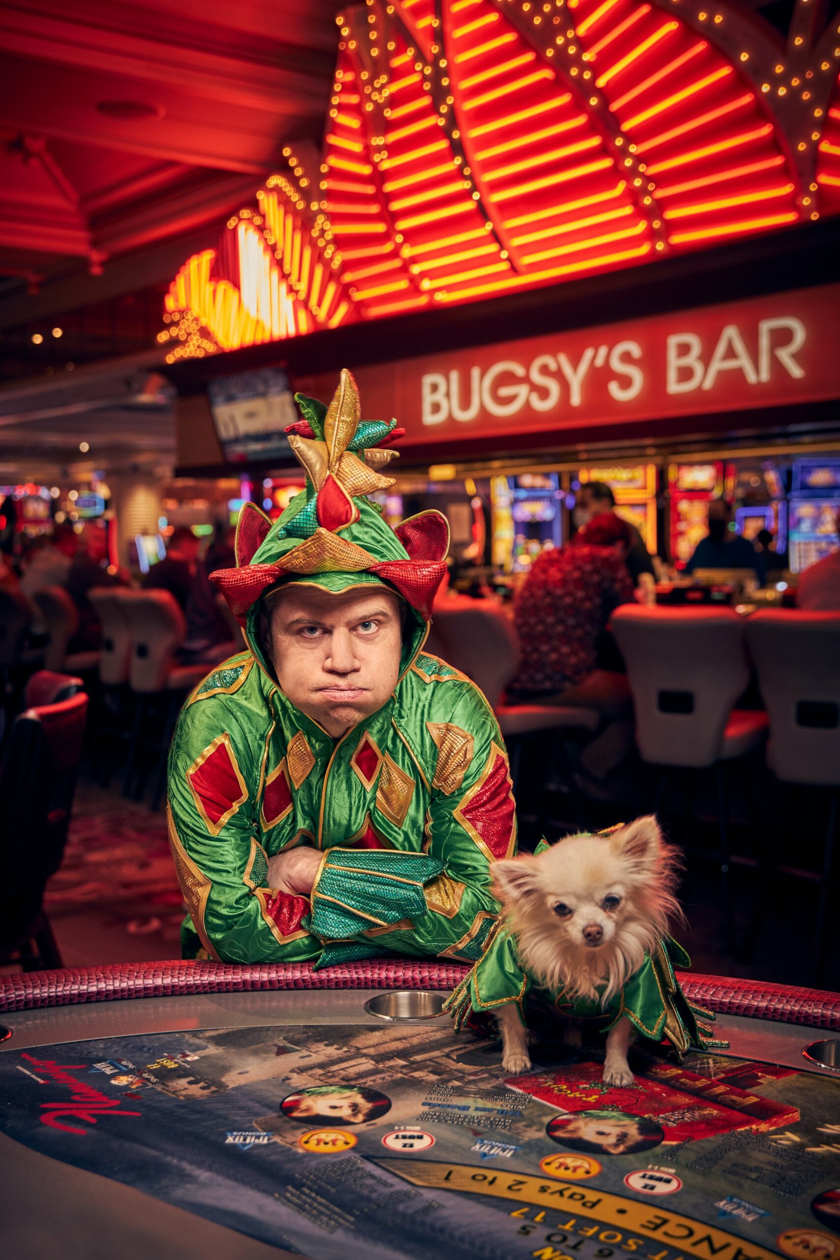 Piff The Magic Dragon and Mr. Piffles at the Flamingo Hotel in Las Vegas.