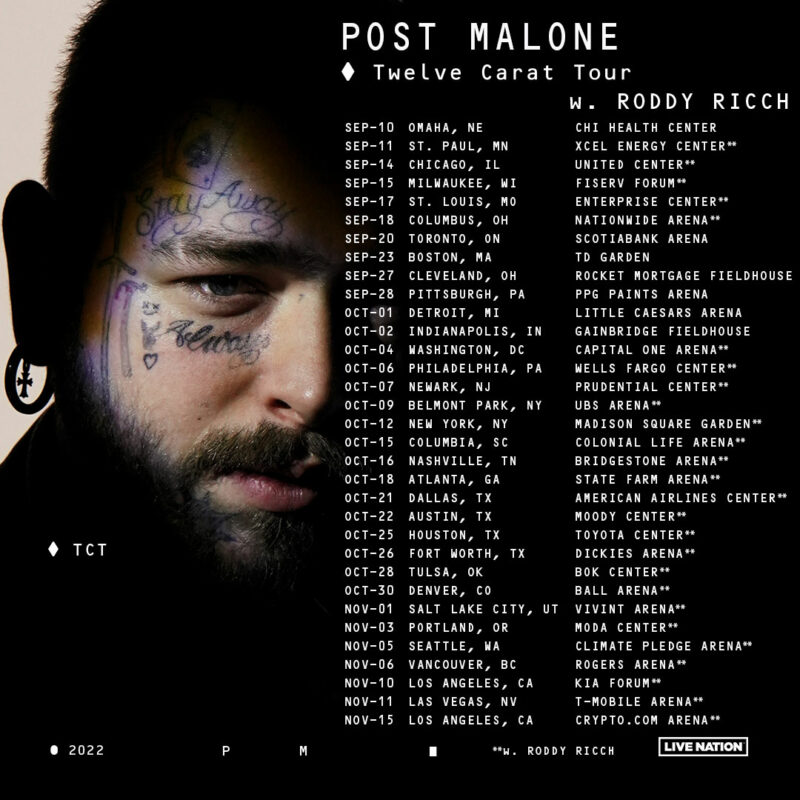 Post Malone Twelve Carat Tour