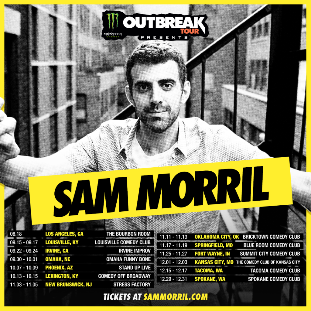 Comedian Sam Morril to Headline Monster Energy Outbreak Tour