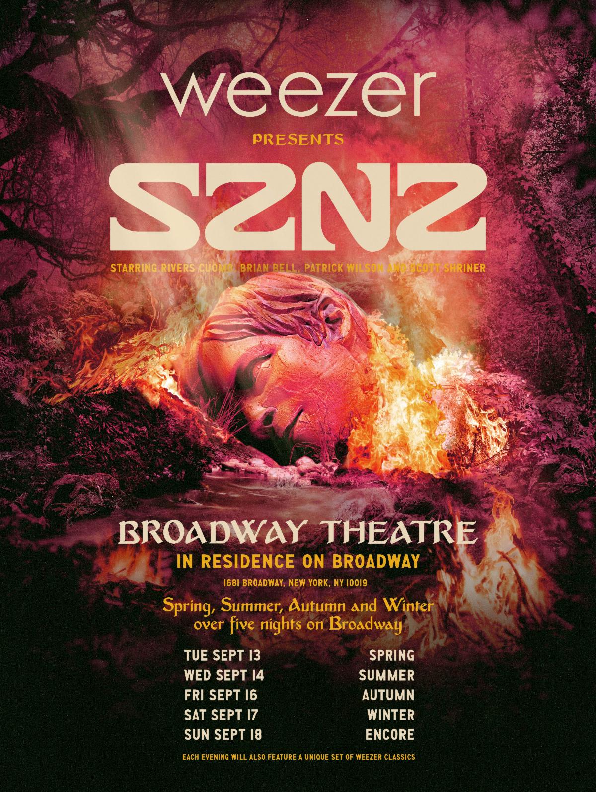 Weezer SZNZ Broadway Residency 2022