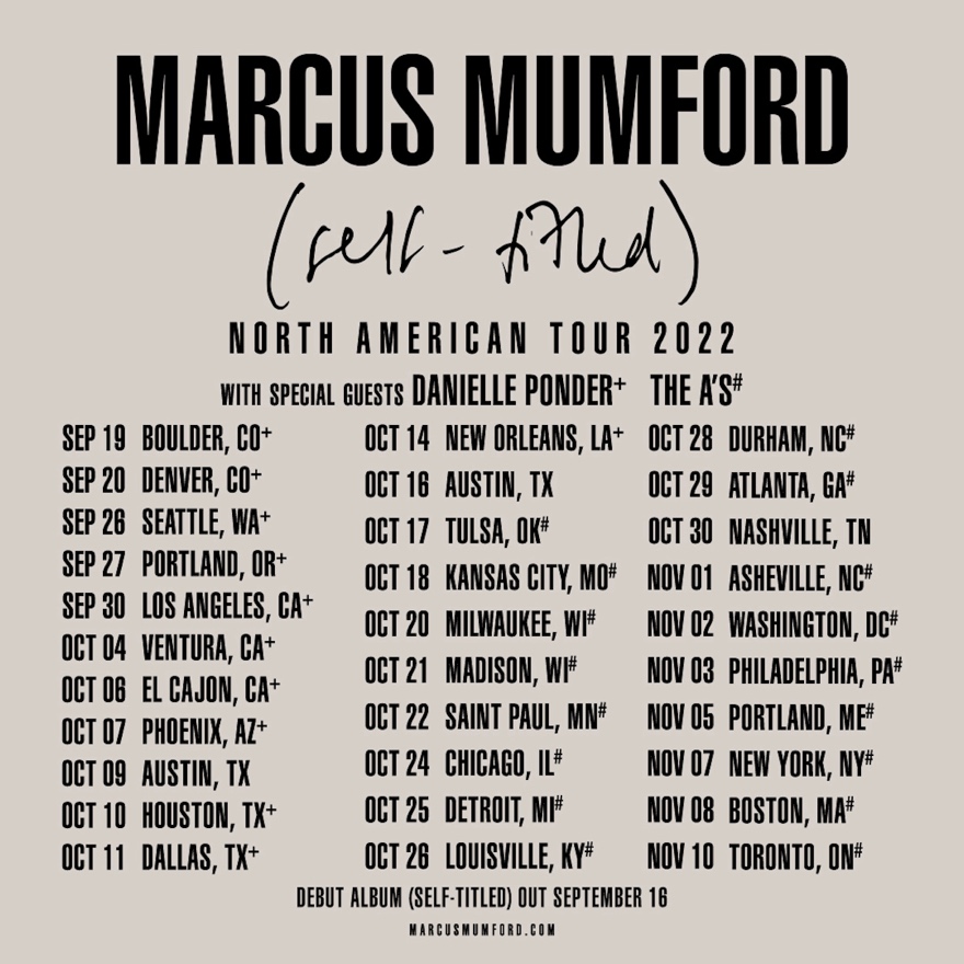 Marcus Mumford tour dates 2022