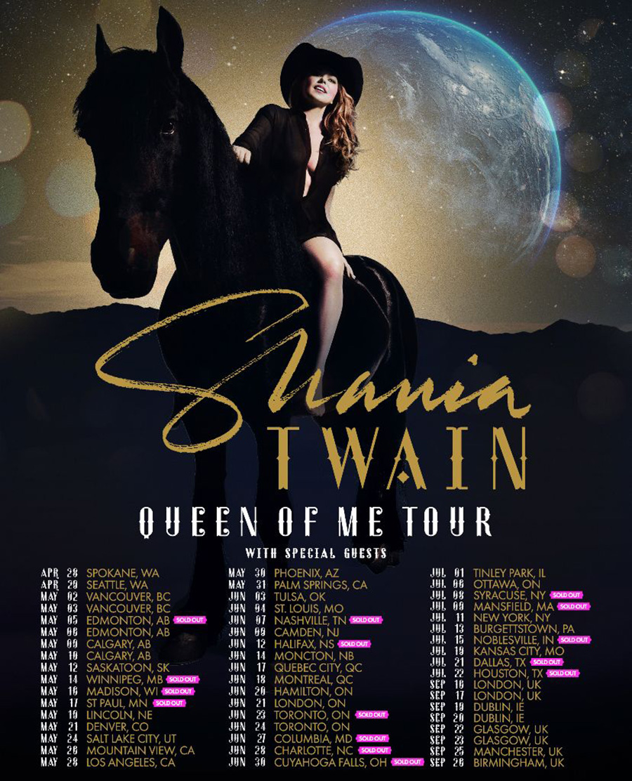 Shania Twain 2023 tour dates