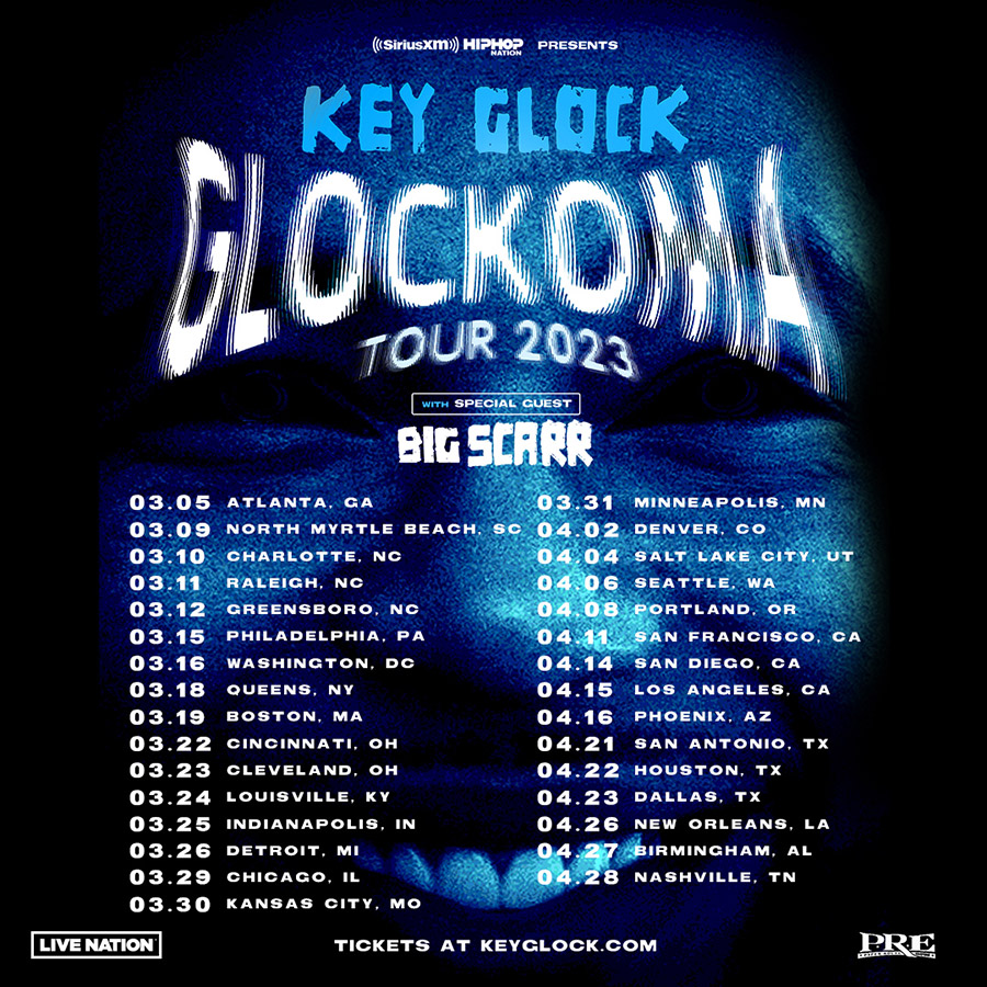 Key Glock Announces Dates For 2023 Key Glock Glockoma Tour