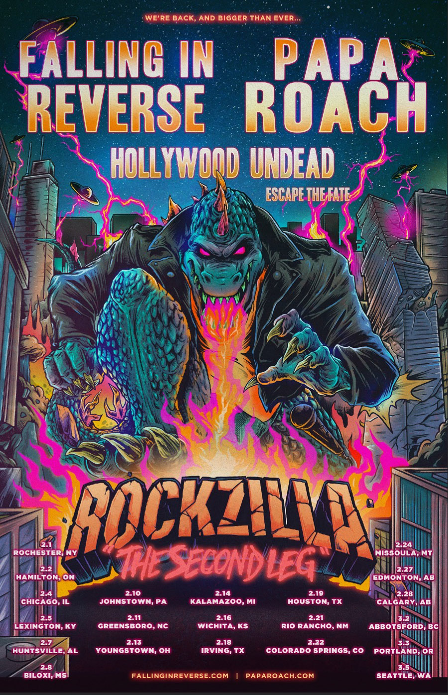 rockzilla tour set times