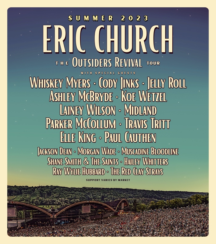 Eric Church - The Outsiders Revival Tour - 2023 Tour Dates