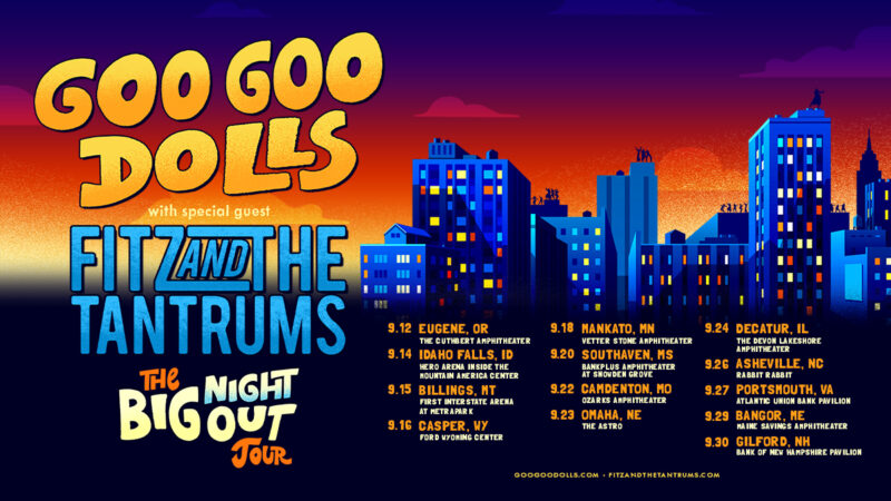 Goo Goo Dolls 2023 Big Night Out Tour