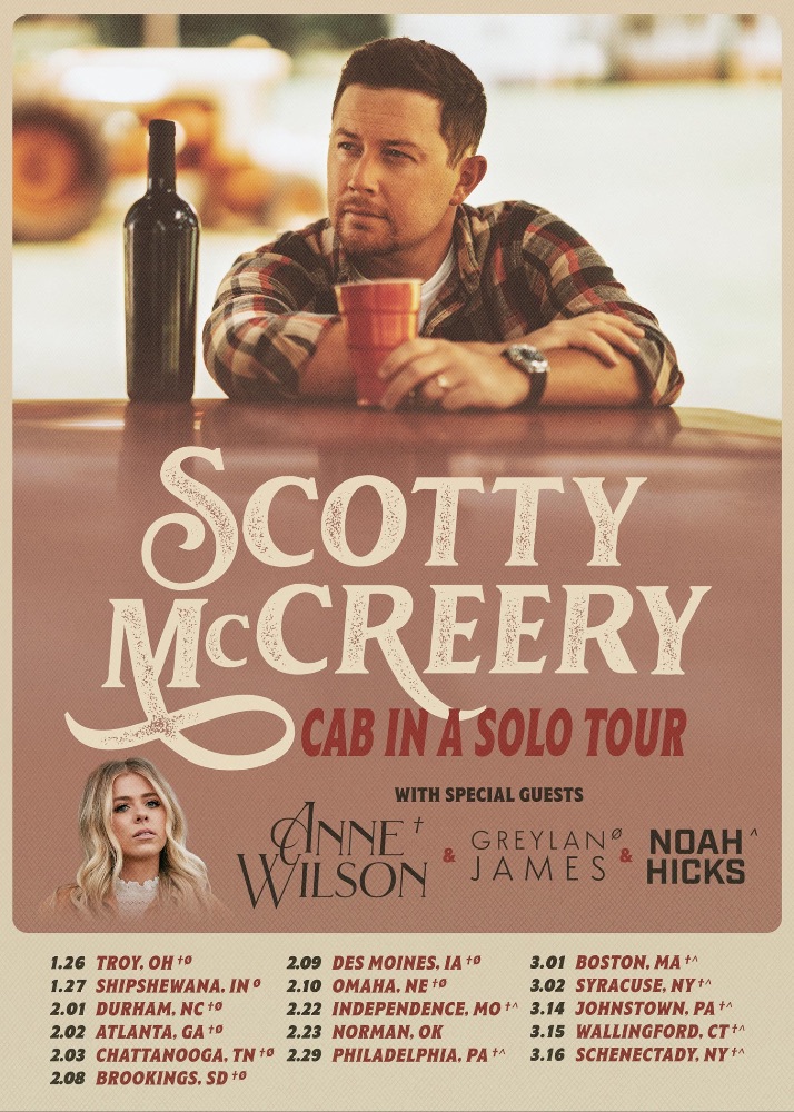 
SCOTTY McCREERY ANNOUNCES UPCOMING 
CAB IN A SOLO TOUR