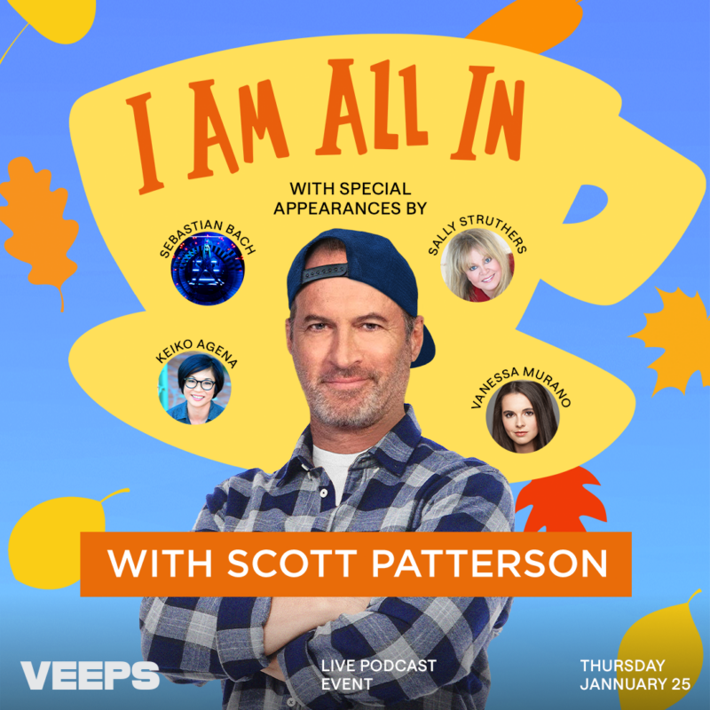 Veeps is set to premiere I Am All In Live, a live podcast event hosted by beloved Gilmore Girls alum Scott Patterson, known for his role as Luke. Taped at the iHeartRadio Theatre in Los Angeles, the event will broadcast on January 25 at 8pm ET.