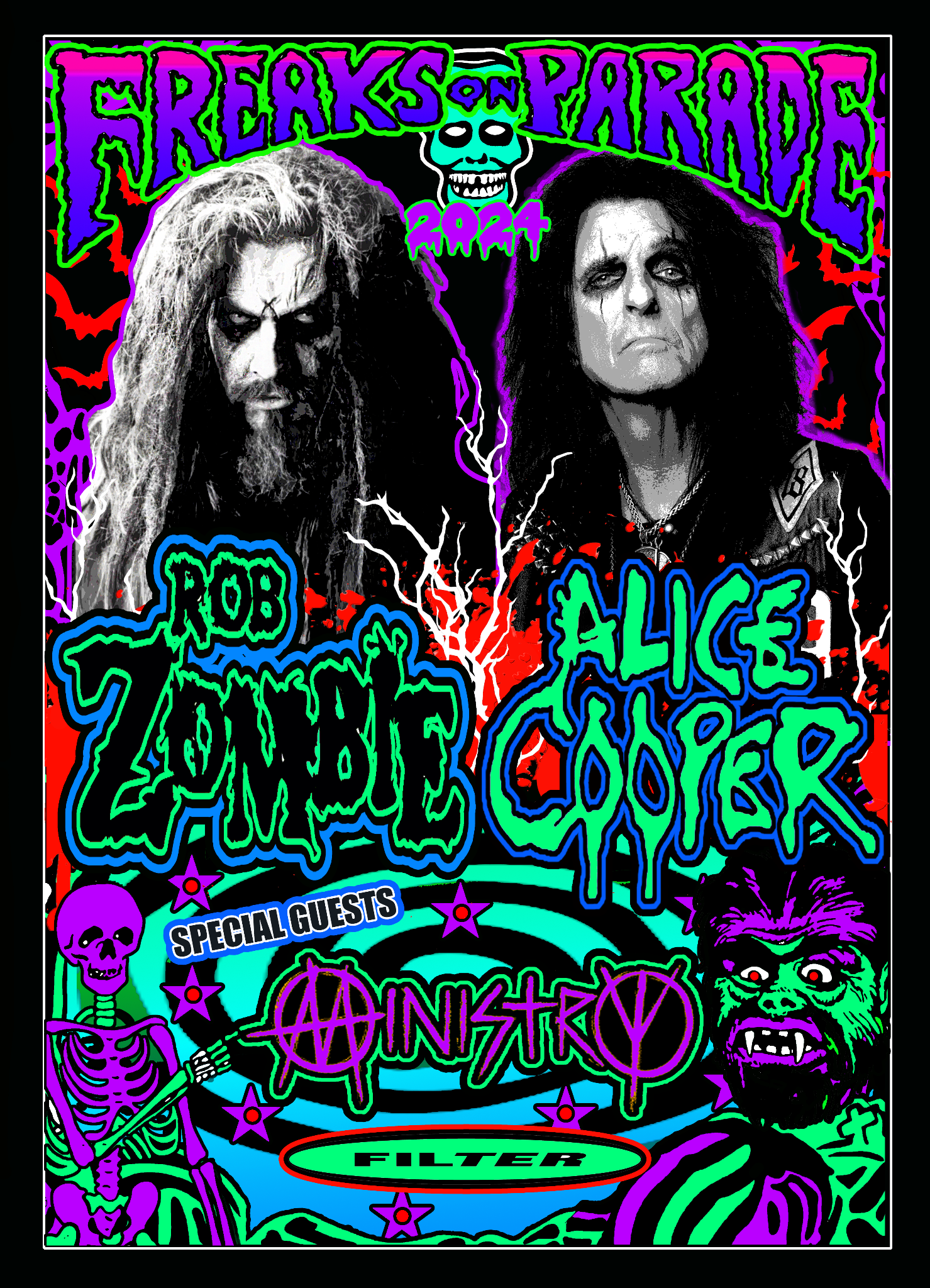 Rob Zombie and Alice Cooper - Freaks On Parade Tour 2024
