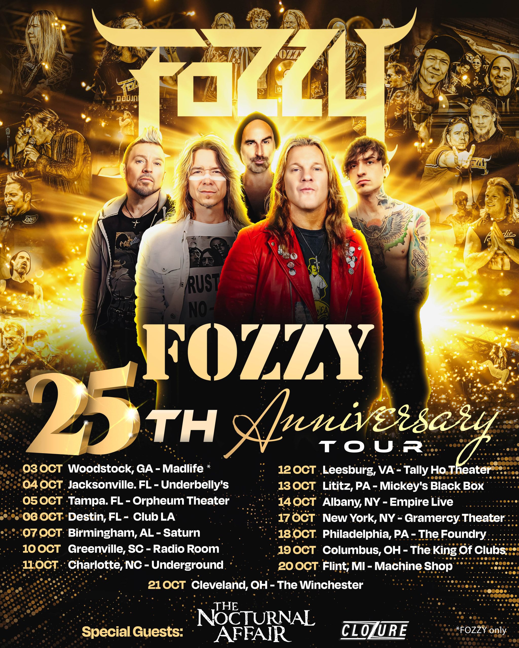 Fozzy 25th Anniversary tour 