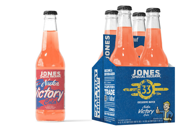 Jones Soda Co., the original craft soda known for its great taste and user-submitted photo labels, today announced Fallout Nuka-Cola "Victory," a new SPECIAL RELEASE flavor in their rotating series in collaboration with Prime Video, Kilter Films and Bethesda Game Studios.