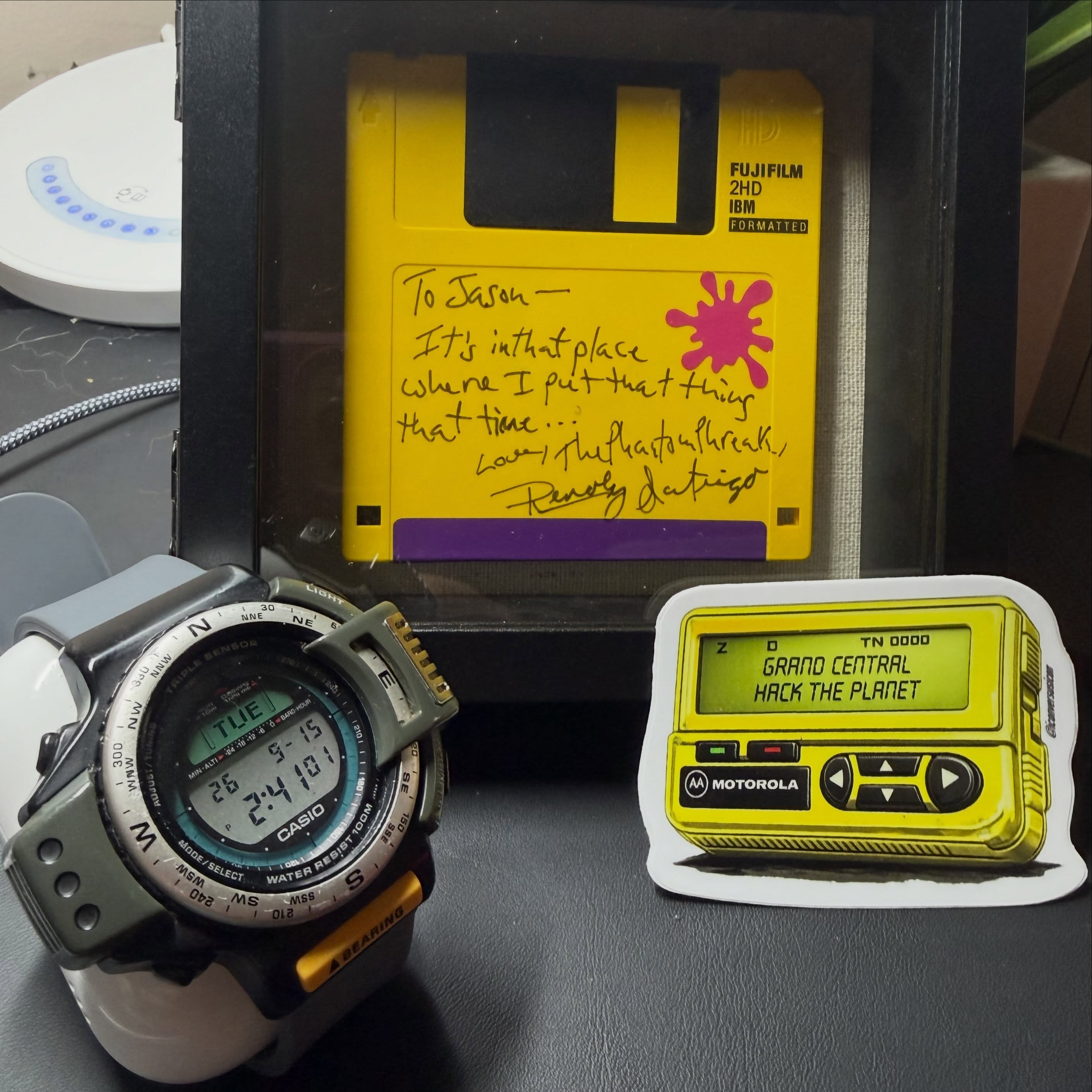💾🔥 HACK THE PLANET! 🔥💾 Had to break out the ol’ “Dade Murphy,” my vintage Casio ATC-1200, in honor of HACKERS DAY! 

Hard to believe it’s been 31 years since HACKERS hit theaters and introduced us to one of the coolest crews of the ’90s: Jonny Lee Miller as “Zero Cool,” Angelina Jolie as “Acid Burn,” Matthew Lillard as “Cereal Killer,” Renoly Santiago as “Phantom Phreak,” Laurence Mason as “Lord Nikon,” and Jesse Bradford as Joey.

This thing is basically a time capsule from the coolest version of 1995 imaginable. Rollerblades, pay phones, giant laptops, rooftop parties, ridiculous hacker handles, Fisher Stevens chewing scenery as “The Plague,” and a soundtrack that still absolutely rules. 

None of it should work quite as well as it does, but that’s exactly why I’ve loved it all these years. If you’re interested in a rewatch, join me at the Olympic-size swimming pool up on the roof. 😎 “Mess with the best, die like the rest.” 💻⚡️

#hackers #90sthrowback #vintage #hacktheplanet #crashandburn