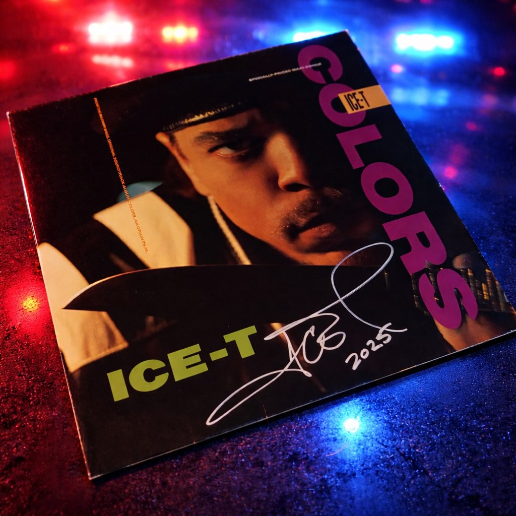 The 38th anniversary of “Colors” got me thinking about something I hadn’t previously shared. Last year, I had the chance to cross paths with the legendary Ice-T and Coco, and Ice was kind enough to sign my “Colors” vinyl. 

Having grown up listening to his music and enjoying so many of his iconic roles, from “New Jack City” to “Tank Girl” to “Surviving the Game” and beyond, it was definitely one of those very cool full-circle moments. 

It’s wild to think about the kind of run he’s had over the past four decades! 

#Colors #IceT #vinyl #80sthrowback #80snostalgia