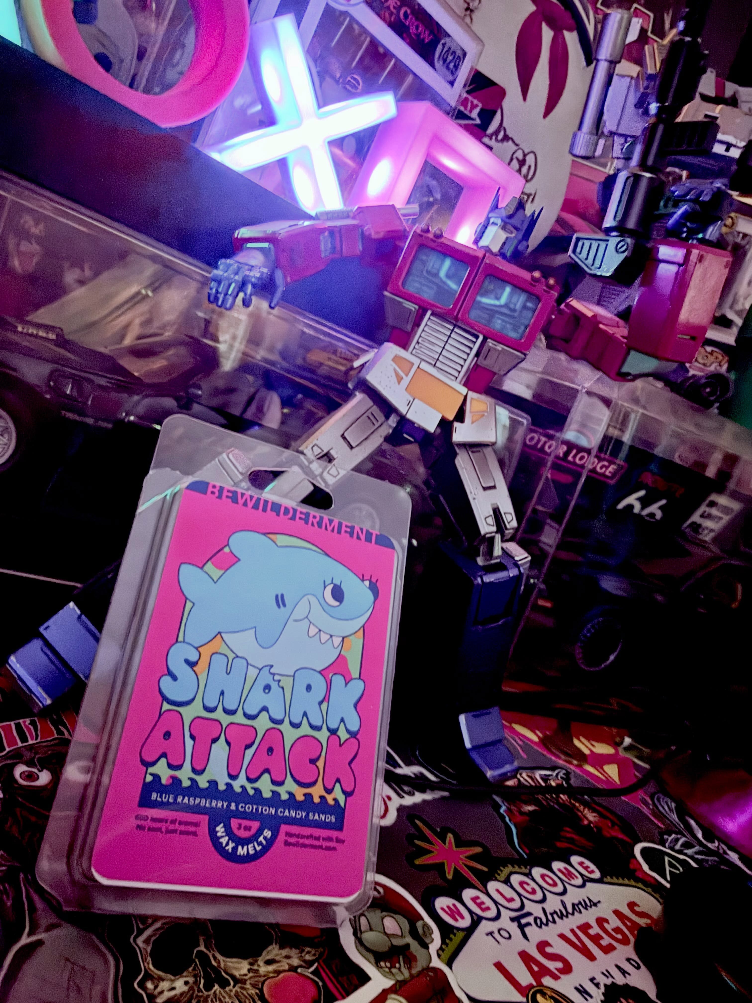 Celebrating the sights and sounds of Shark Week with an appropriate scent from @yaybewilderment #sharkattack  #sharkweek #waxmelt