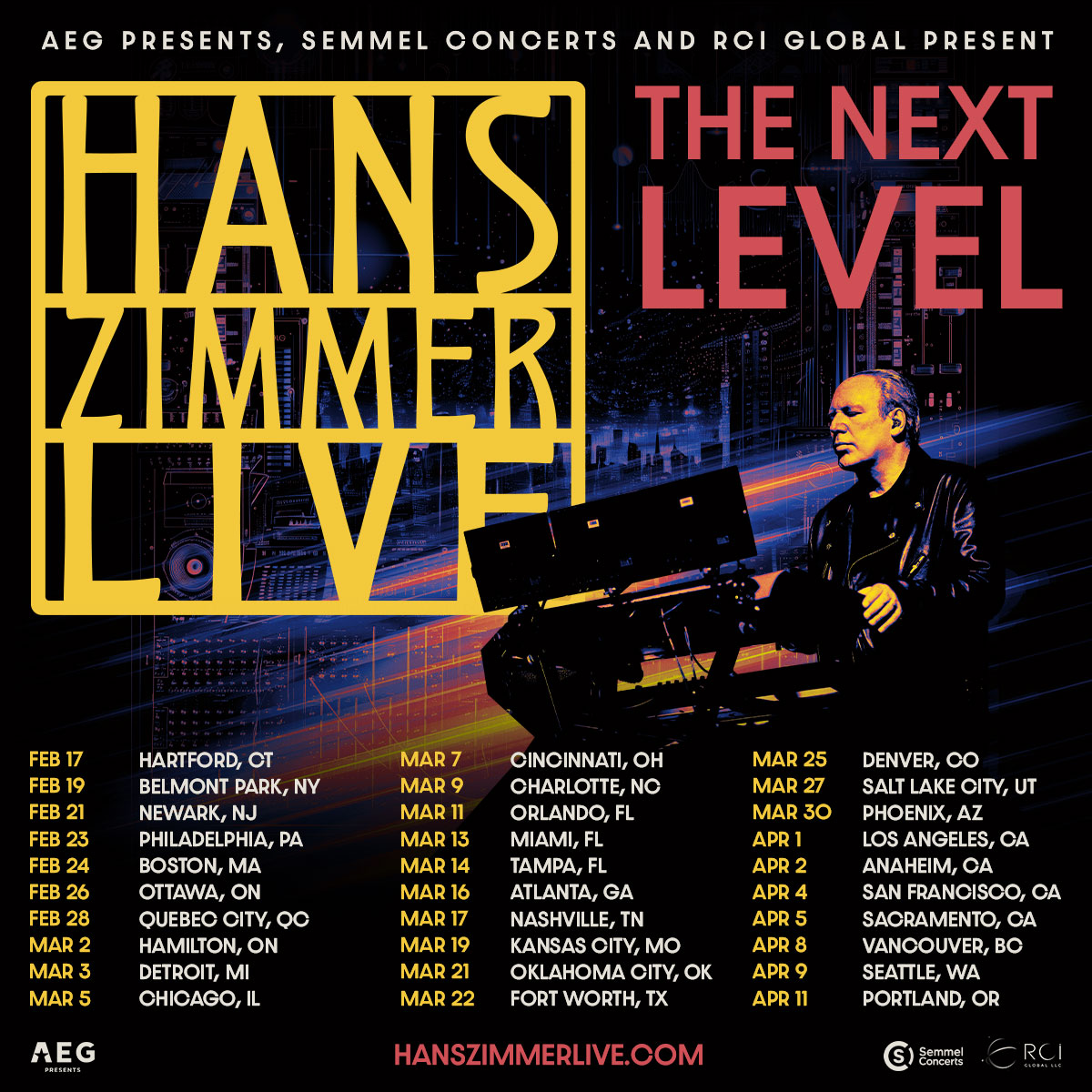 HANS ZIMMER Brings THE NEXT LEVEL Tour to North America in 2027