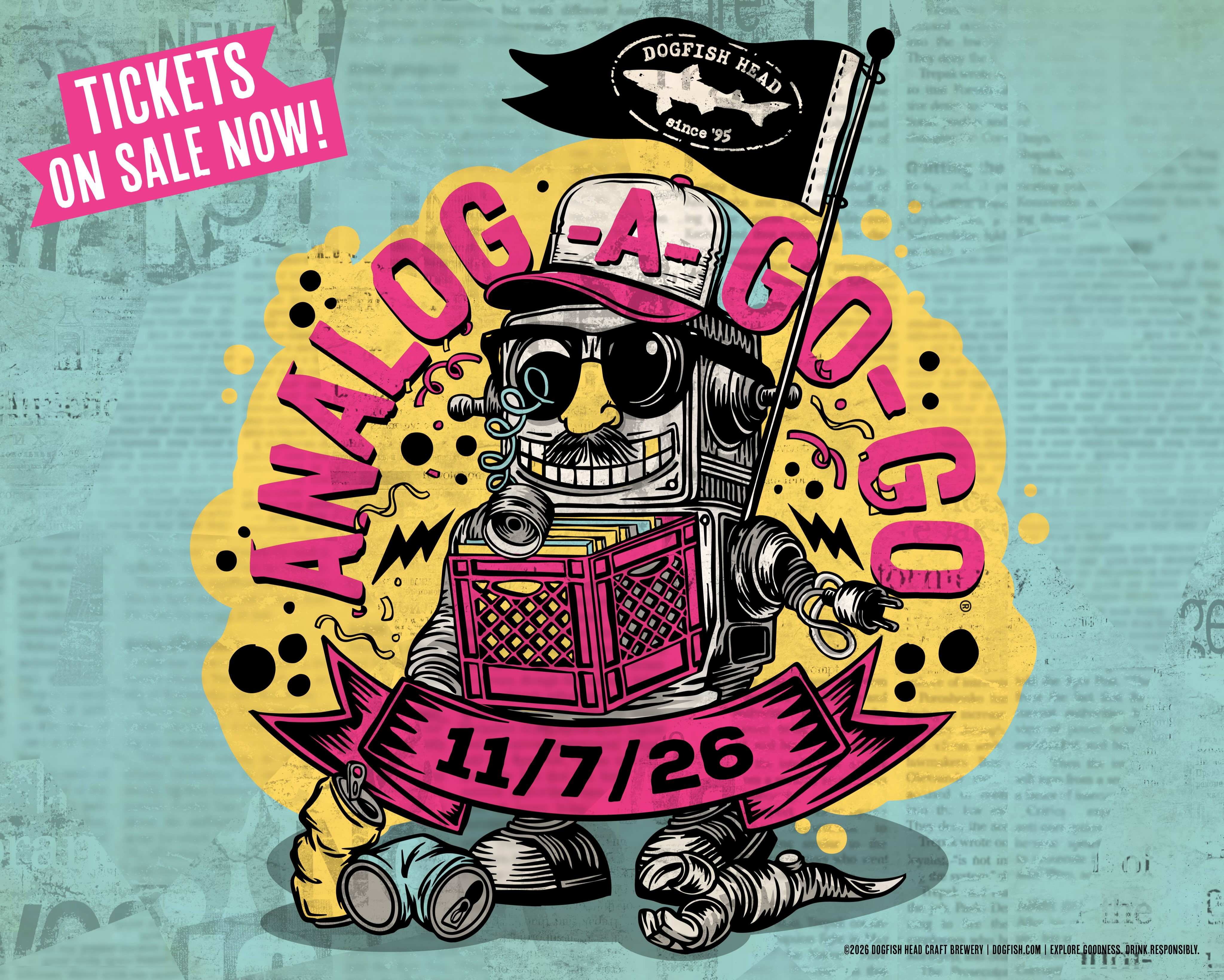 Good beer, great music, and a whole lotta old-school cool! 🍻🎶💿 Dogfish Head’s ANALOG-A-GO-GO is headed back to coastal Delaware November 6-8 for a weekend celebrating all things analog!

This year’s festivities bring together Dogfish Head, Guinness, and J. Press, along with live music from the legendary Sugar Hill Gang and Grateful Dead tribute band Bushwick’s Dead! Throw in some limited-edition collaborations, vinyl vibes, and plenty of craft beer, and you’ve got yourself one heck of a weekend!

The main event goes down Saturday, November 7, at Dogfish Head’s Milton brewery. See you there! 🍺🤘

#DogfishHead #AnalogAGoGo #SugarHillGang #BushwicksDead #CraftBeer DelawareEvents MiltonDE VinylCulture